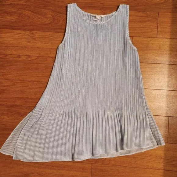 BCBGeneration Asymmetrical Accordion Pleat Sheer Sleeveless Top - Picture 1 of 1
